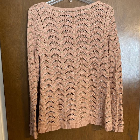 INC Pink and Gold Knit Sweater - Picture 2 of 3
